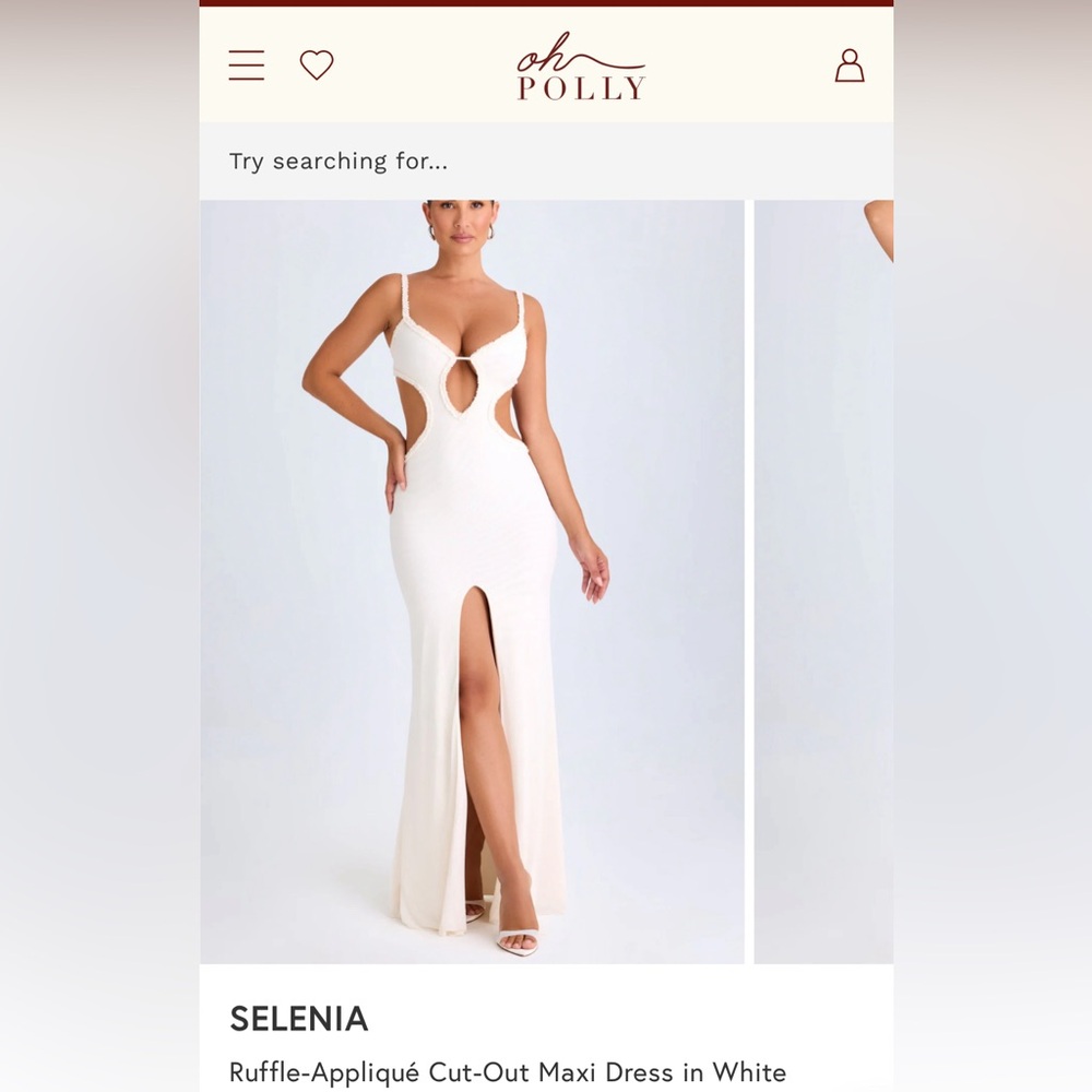 Selenia cut out maxi dress in white
